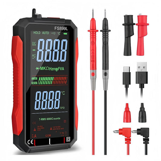 Fully Automatic True RMS 6000-Count Digital Voltmeter – Professional Voltage Tester for Home, Automotive & Industrial Use