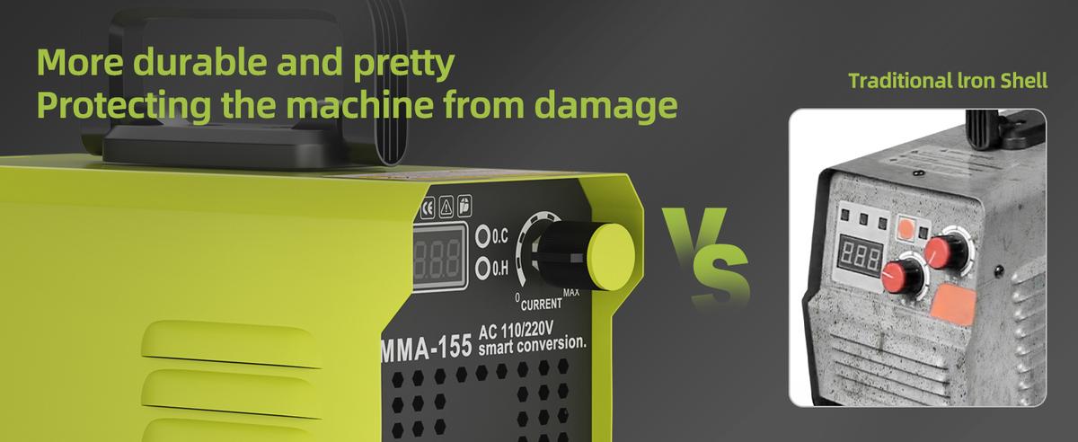 SEESE 155Amp MINI Portable Welding Machine, Stick Welder, AC 110/220V smart conversion, LED Display Digital Welder, Portable MMA Arc Welder