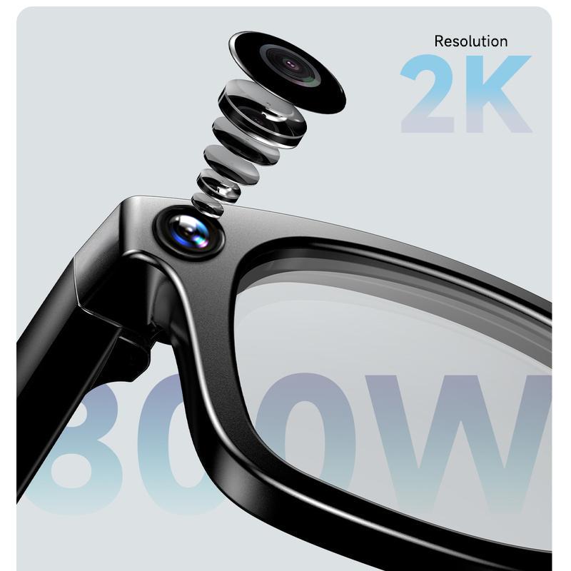 HIRO Smart AI Camera Glasses – 8MP Resolution, Hands-Free Photography, Real-Time Translation (160+ Languages), Bluetooth, Wearable Video Recording, Multifunctional Audio Sunglasses for Travel & Outdoor Adventures