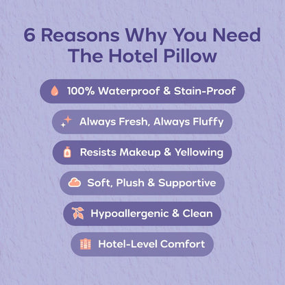 Mellow Hotel Pillow Waterproof & Stain-Resistant