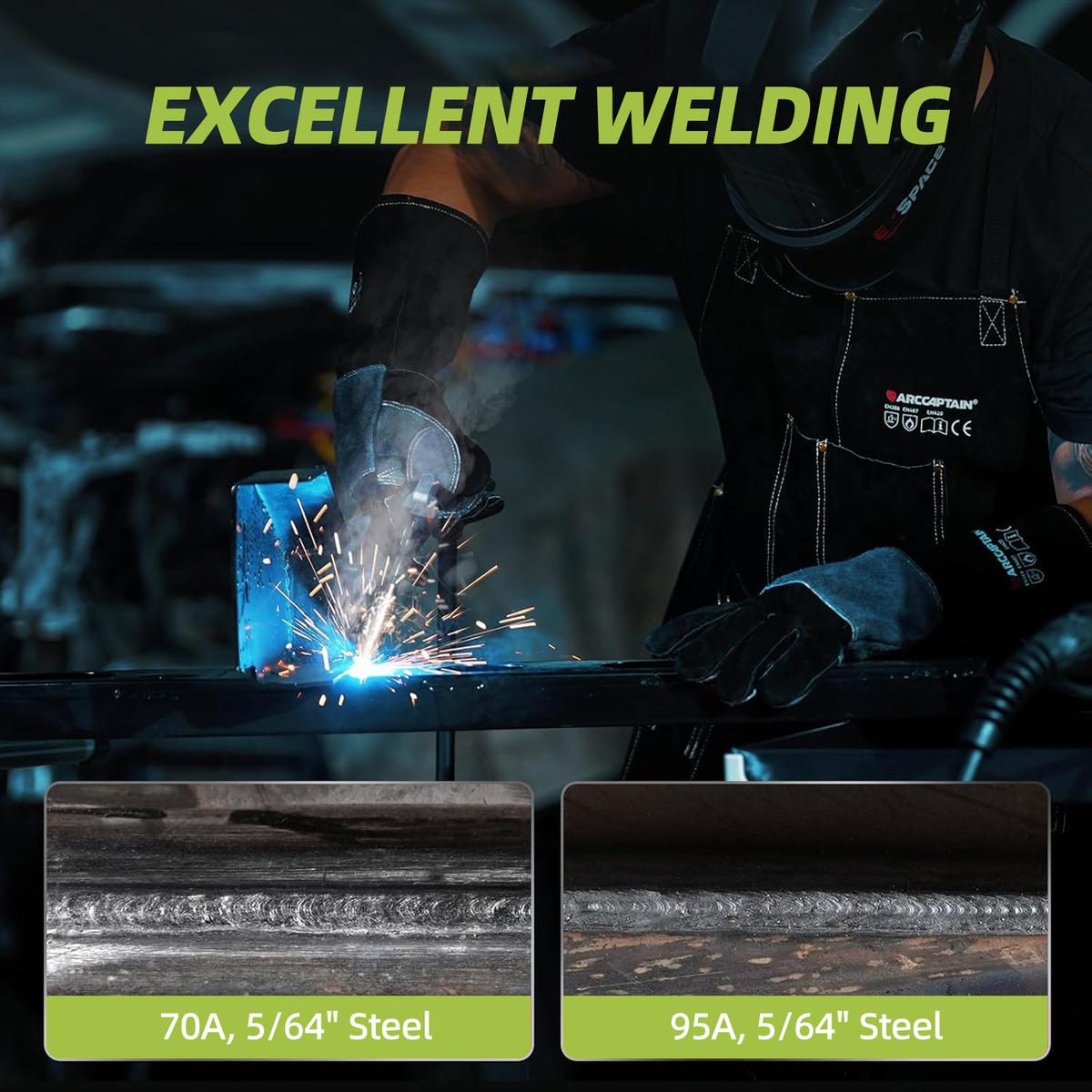 SEESE 155Amp MINI Portable Welding Machine, Stick Welder, AC 110/220V smart conversion, LED Display Digital Welder, Portable MMA Arc Welder