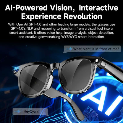 HIRO Smart AI Camera Glasses – 8MP Resolution, Hands-Free Photography, Real-Time Translation (160+ Languages), Bluetooth, Wearable Video Recording, Multifunctional Audio Sunglasses for Travel & Outdoor Adventures