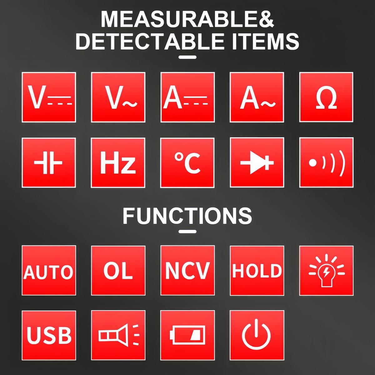 Fully Automatic True RMS 6000-Count Digital Voltmeter – Professional Voltage Tester for Home, Automotive & Industrial Use